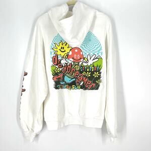 Daydreamer Flyer Oversized Mushroom Hoodie Sweatershirt Size Small